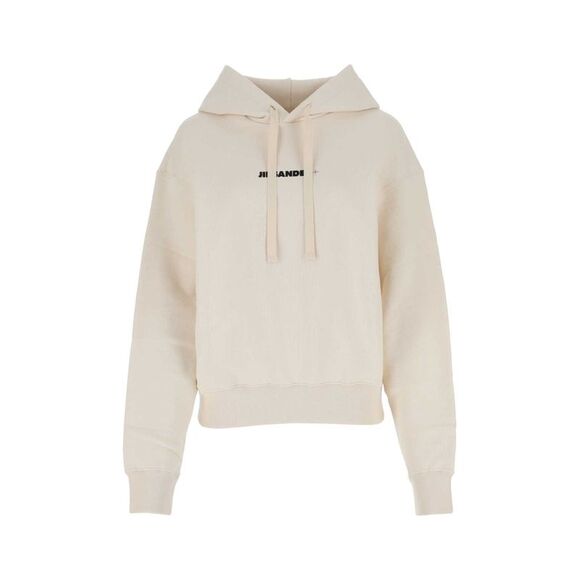 Jil Sander Women Ivory Cotton Oversize Sweatshirt